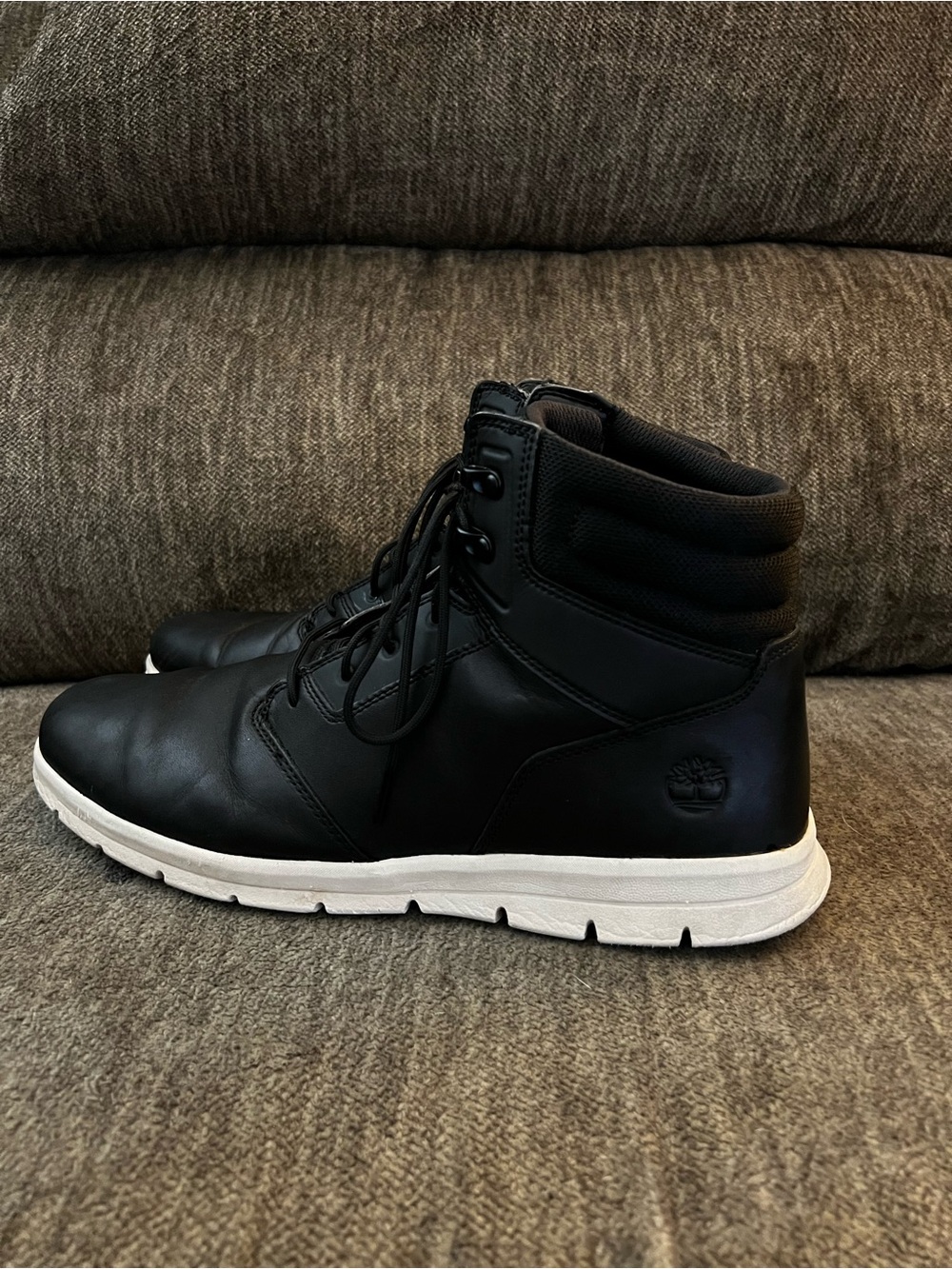 Timberland Men's Graydon Black Leather Sneaker Boots Size 13